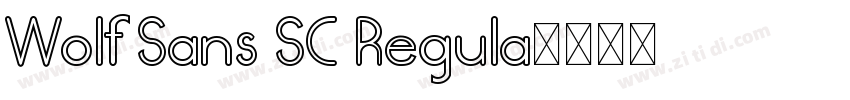 Wolf Sans SC Regula字体转换